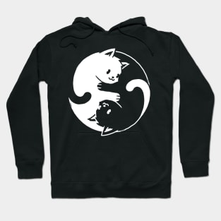 Yin Yang Cat Black & White Hoodie